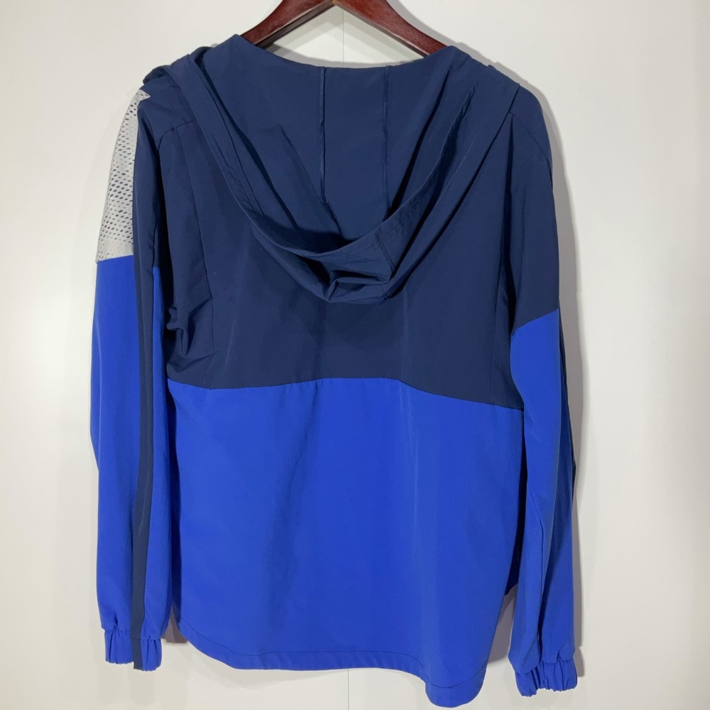 Adidas Jacket, Windbreaker, Blue & White, Zip-Up, Size See Measurements - Picture 10 of 14